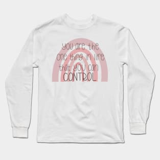 Control quote boho rainbow sticker Long Sleeve T-Shirt